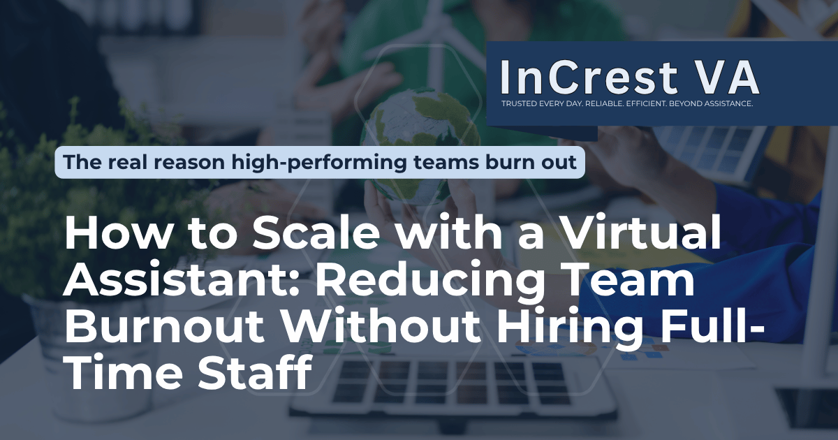 Operations manager delegating company workflows smoothly to a dedicated virtual assistant